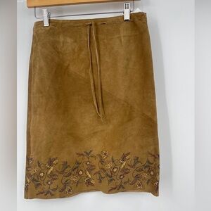 Express Women's Brown Leather Skirt Sz 1/2